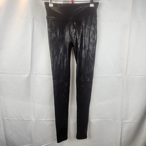 SPANX snake print leggings size XS in EUC very dark brown - Picture 2 of 6